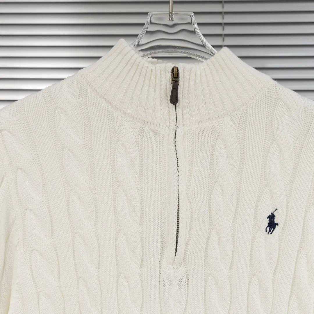 P290 top version (different currencies) You can scan the QR code to enter the official website Style: Ralph Lauren POLO Ralph Lauren small label embroidered knitted old money style half-zip pullover long-sleeved sweater Color: Picture color Size: XS-XL Fabric: Pure cotton Accessories: Full set of customized accessories No gender distinction, same style for men and women